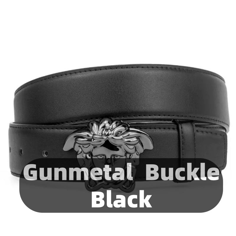 3D Head Buckle Leather Belt