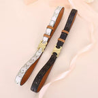 Vintage Gold Buckle Monogram Two-Tone Belt