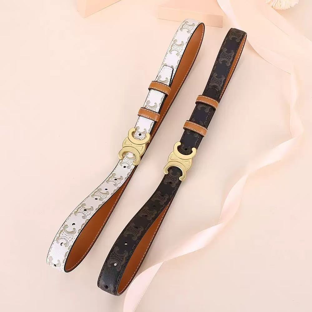 Vintage Gold Buckle Monogram Two-Tone Belt