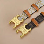 Vintage Gold Buckle Monogram Two-Tone Belt