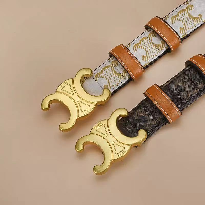 Vintage Gold Buckle Monogram Two-Tone Belt