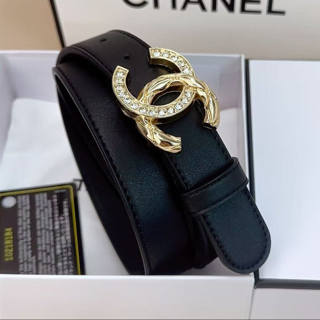 Rhinestone Double C Buckle Multi-Color Women's Belt