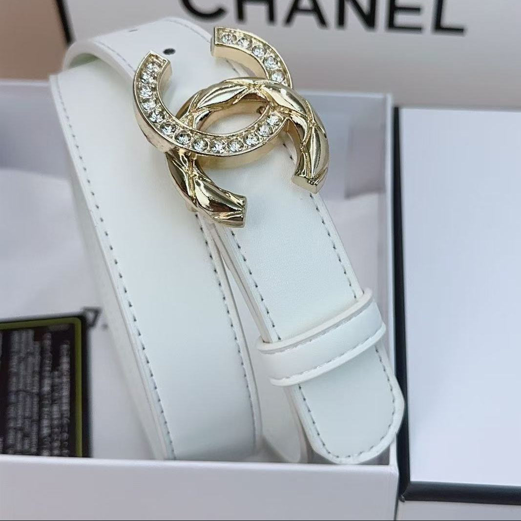 Rhinestone Double C Buckle Multi-Color Women's Belt