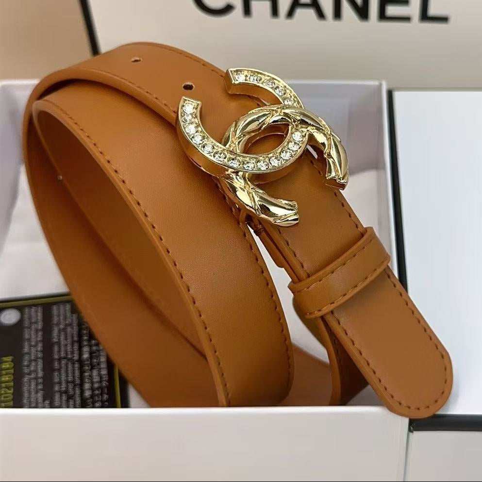 Rhinestone Double C Buckle Multi-Color Women's Belt