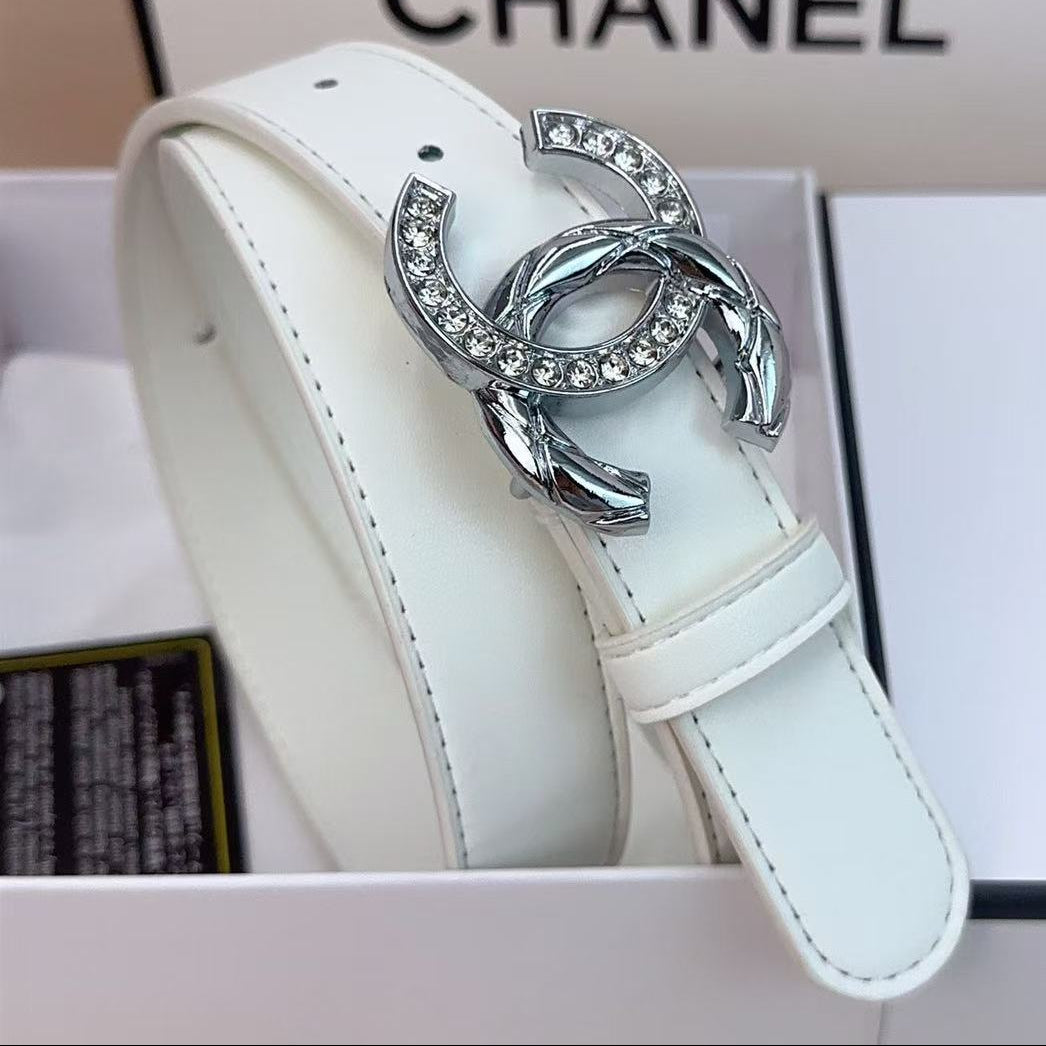 Rhinestone Double C Buckle Multi-Color Women's Belt