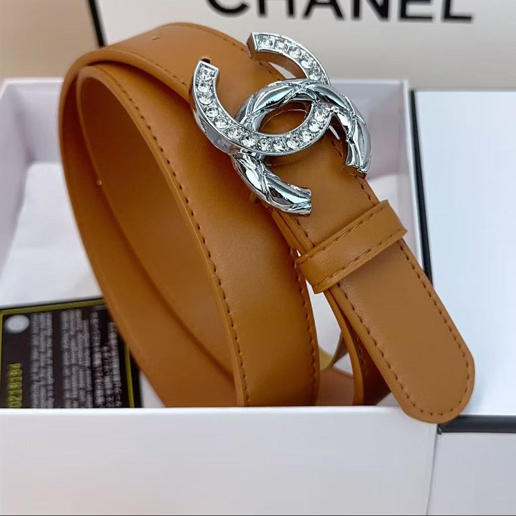 Rhinestone Double C Buckle Multi-Color Women's Belt