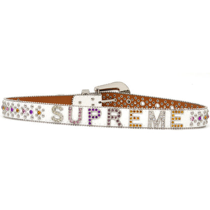 Colorful Rhinestone Letter Decorated Belt