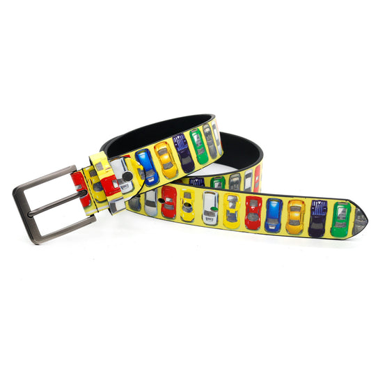 Colorful Car Print Retro Fun Women's Belt