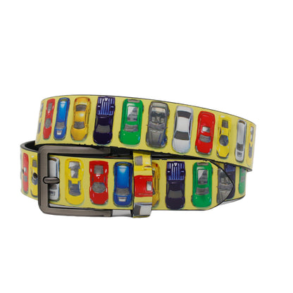 Colorful Car Print Retro Fun Women's Belt